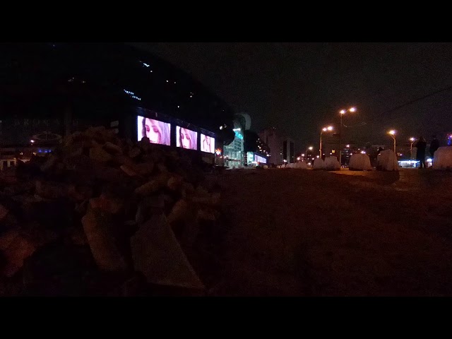 Смотреть рекламу ночью в 4К 360° на Ocean Plaza, Timelapse 2020.02.02.
