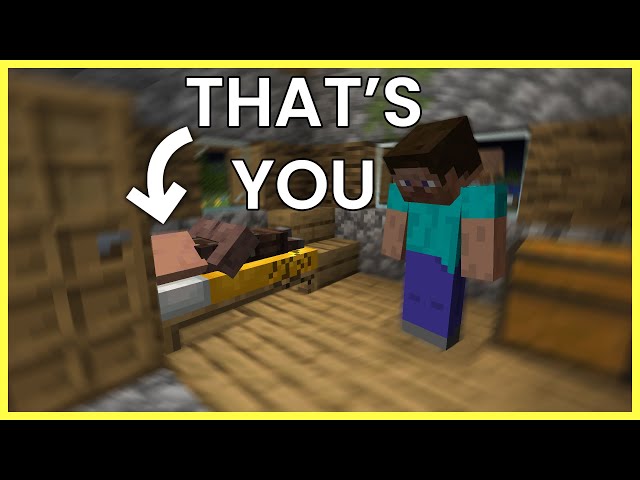 POV: You are Villager and Steve stole your Bed | Minecraft 360° VR