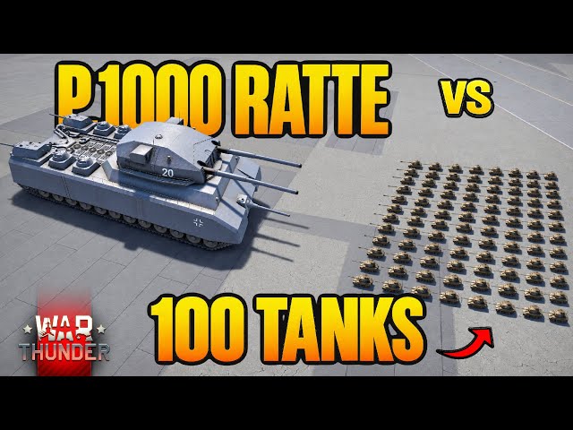 P.1000 RATTE vs 100 TANKS - Which Wins? - WAR THUNDER