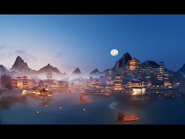 春江花月夜 odl chinese building metaverse 360vr digital twins made with UE5