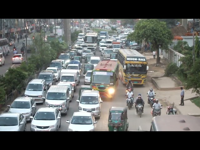 Incredible traffic in Dhaka,Mahakhali.