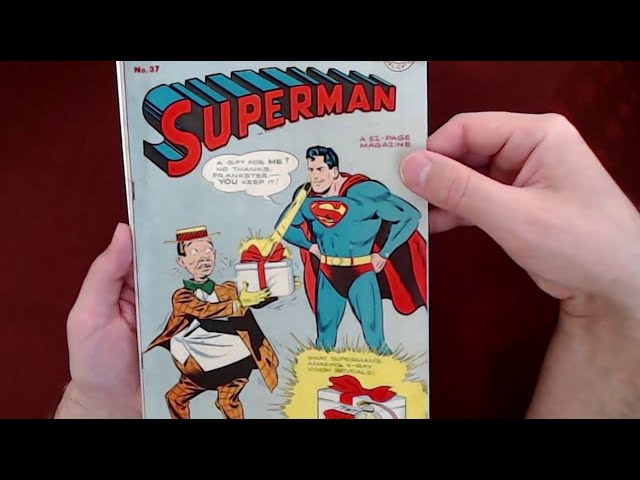 Reading Comic Books: Superman #37, 1945, DC Comics, Jerry Siegel, Joe Shuster, Golden Age [ASMR]
