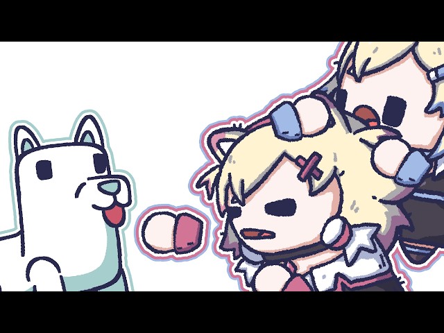 fuwamoco vs dog (hololive fan animation)