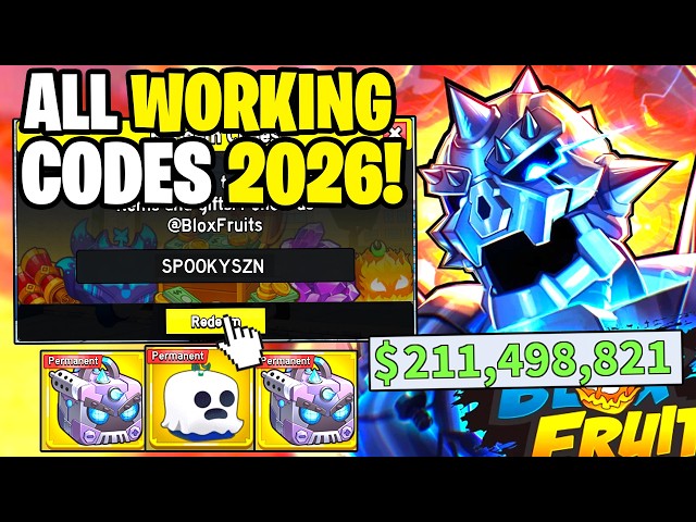 *4 CODES* ALL WORKING CODES FOR BLOX FRUITS IN 2026! ROBLOX BLOX FRUITS CODES