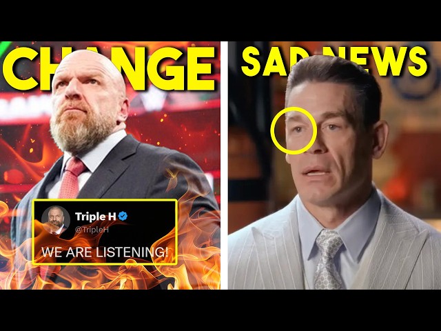MAJOR CHANGE HAS BEEN MADE TO WWE...SAD NEWS JOHN CENA...TKO BANS A CELEBRITY...Wrestling News