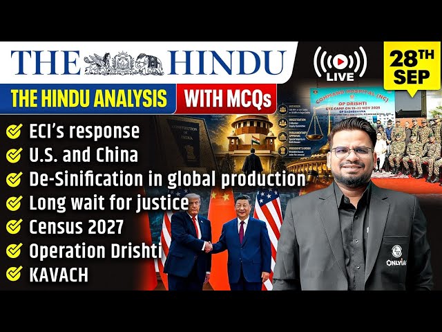 The Hindu Analysis | 28th September 2026 | The Hindu Newspaper  - Practice Questions | Prashant Sir