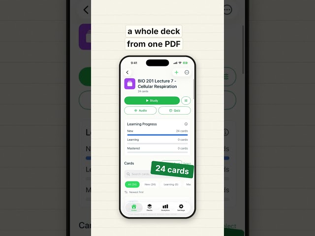 PDF to flashcards on iPhone #shorts