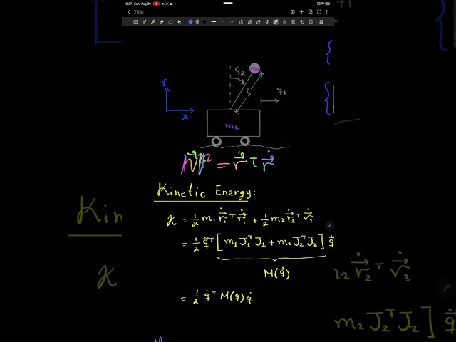 Inverse Pendulum Model — Mathematical Derivation (Lagrangian Formulation)