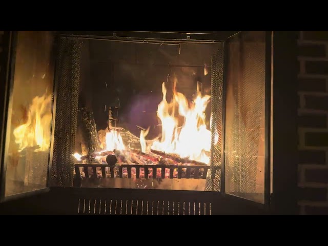 fireplace wood fire