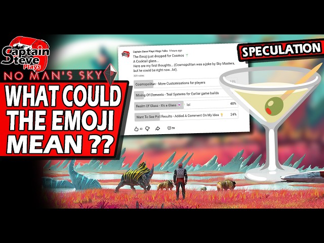 No Man's Sky Cosmos - Cocktail Glass Emoji - Does It Mean Anything ?? - NMS Speculation