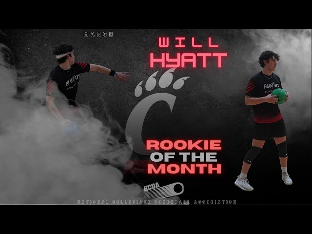 March 2023 Rookie Baller of the Month, University of Cincinnati, Will Hyatt