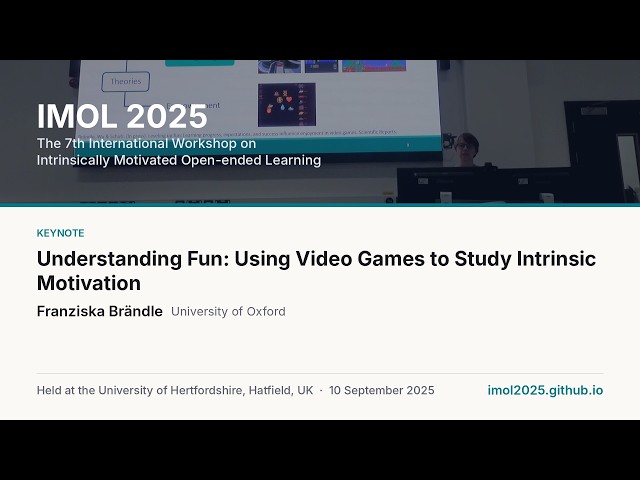 Understanding Fun: Video Games and Intrinsic Motivation | Franziska Brändle | IMOL 2025