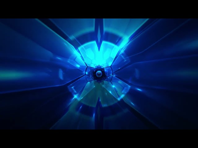 4K Blue Neon Sci-Fi Tunnel | 1 Hour Seamless Loop Motion Background