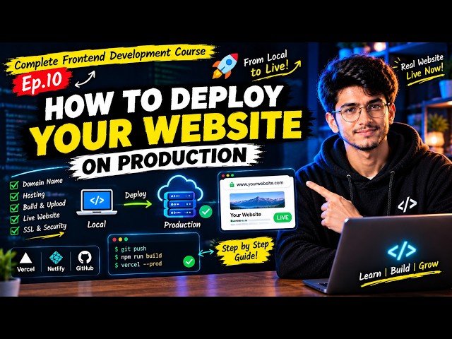 How to Deploy Your Website on Production | Complete Frontend Development Course | Ep.10