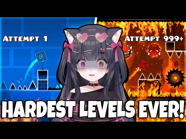 Reacting To THE HARDEST Geometry Dash Levels!