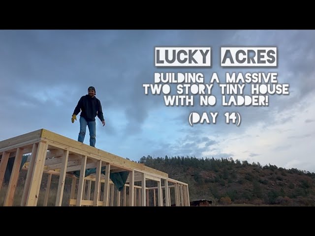 Lucky Acres: Building a MASSIVE Two Story Tiny House with no Ladder!