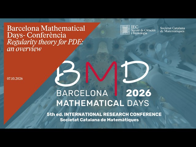 Barcelona Mathematical Days - Conferència 𝘙𝘦𝘨𝘶𝘭𝘢𝘳𝘪𝘵𝘺 𝘵𝘩𝘦𝘰𝘳𝘺 𝘧𝘰𝘳 𝘗𝘋𝘌: 𝘢𝘯 𝘰𝘷𝘦𝘳𝘷𝘪𝘦𝘸