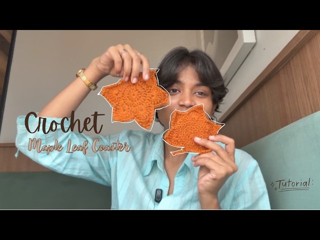 Crochet Maple leaf Coaster/ Crochet Fall projects