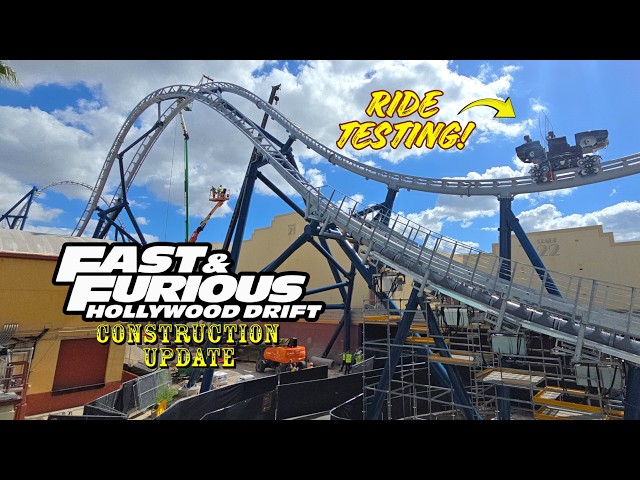 Universal Orlando Resort Fast & Furious: Hollywood Drift Roller Coaster Construction Update 10.20.26