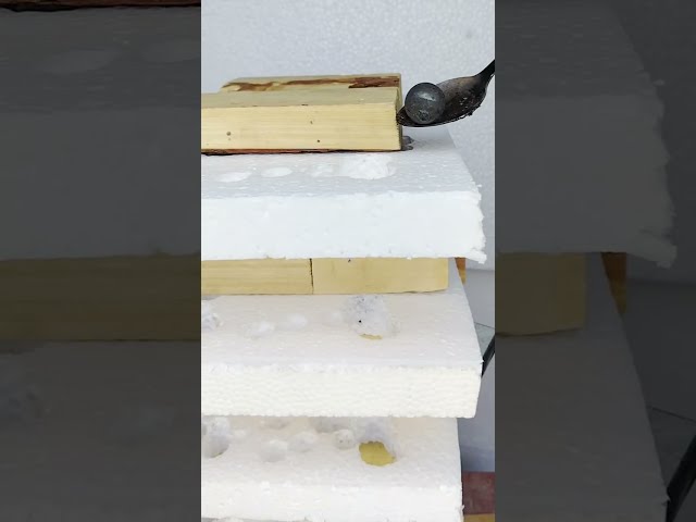 1000°c''Hot Iron Ball on foam tower 🔥 #Thermocol #short #Asmr #experiment #satisfying