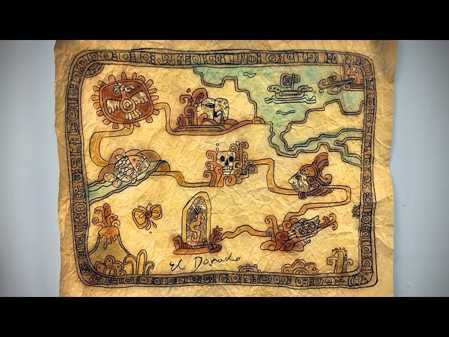 El Dorado Map Replica - Painting Timelapse - The Road to El Dorado