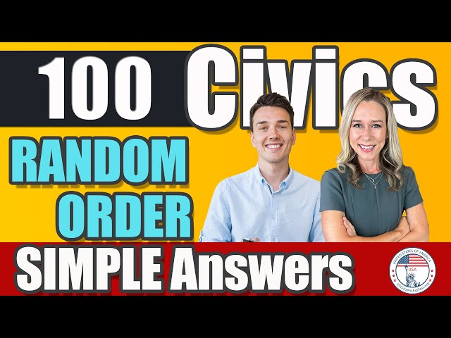 100 civics questions ONE EASY answers US naturalization test | 2008 Civics Test Officer Matt