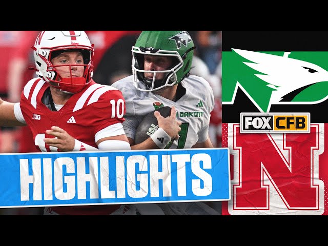 North Dakota Flying Hawks vs Nebraska Cornhuskers Highlights 🏈 FOX College Football