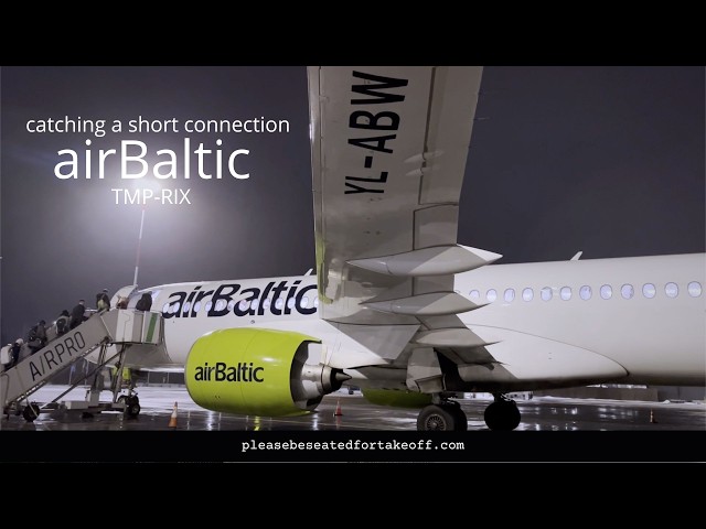 Finland Winter Flight | Takeoff and Landing | TMP to RIX