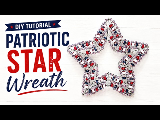 Paper Bead Wreath Tutorial  for 4th of July | Star Shaped Door Wreath