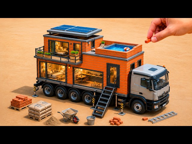 Luxury Living on Wheels - DIY Mini Construction | @MinMinTractor