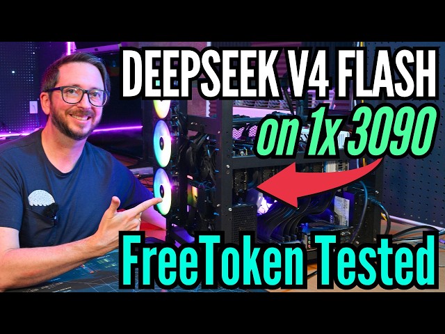 FreeToken Deepseek V4 Flash on a Single 3090 Local AI Testing