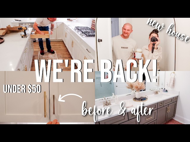 WE’RE BACK! 🥳 Upgrading Our New House on a Budget! (Hardware Makeover)