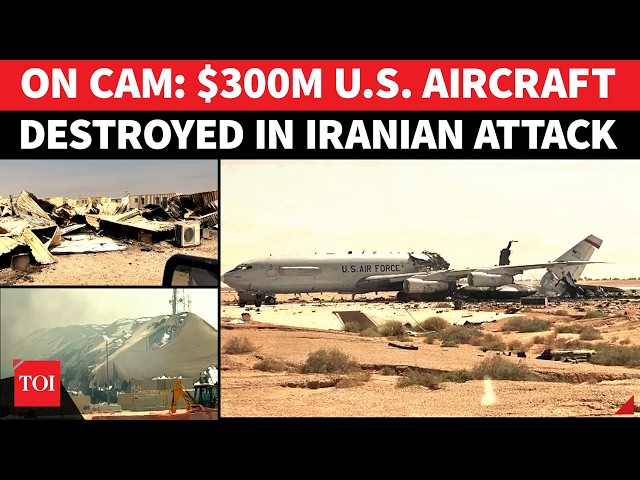 ON CAM: Iran Splits U.S Military Aircraft In Two; $300M Boeing Plane Destroyed In Direct Hit | Watch