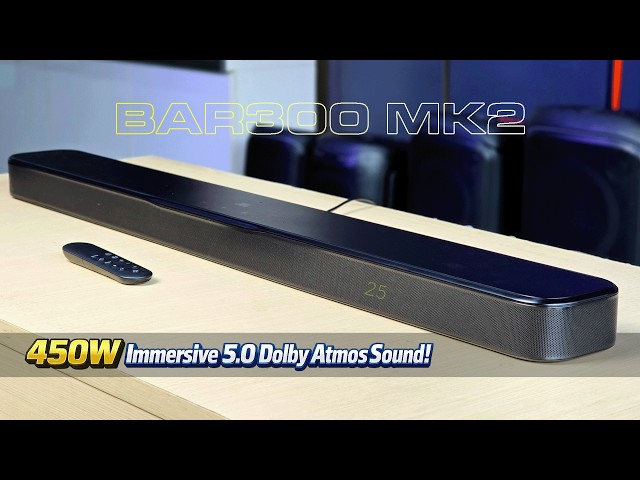 450W Immersive 5.0 Dolby Atmos Sound! JBL Bar 300MK2