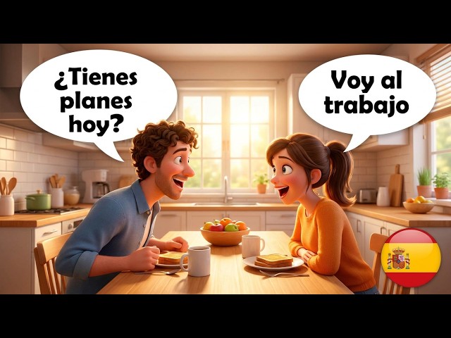 30 minutes of daily conversations in Spanish (A1-A2) | My day to day