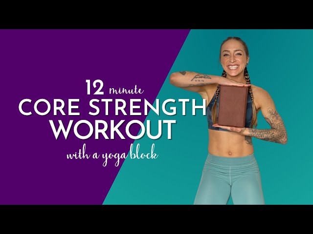 12 Minute Abs - Beginner Core Strength Routine - Yoga Block
