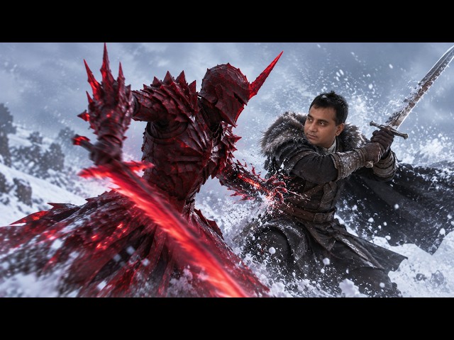 Epic Snow Battle | Man vs Demon Warrior ⚔️🔥 | Cinematic 3D Fantasy Fight