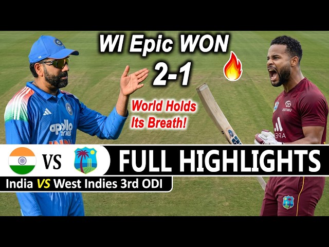 India Vs West Indies 3rd ODI Match Full Highlights 2026 | Ind Vs WI Highlights