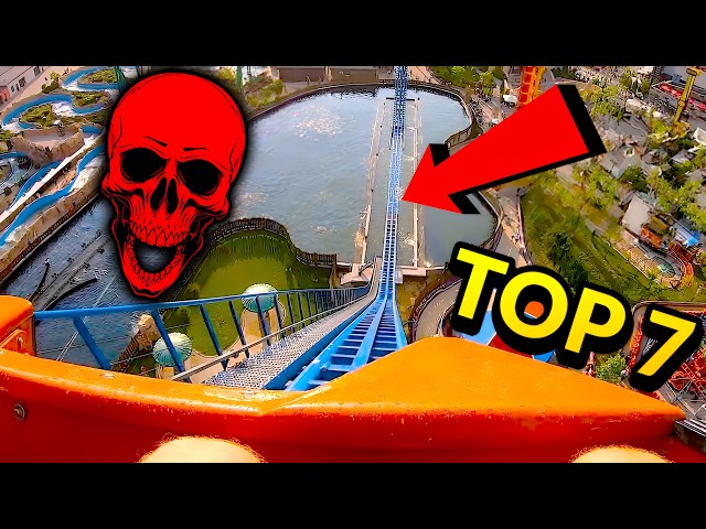 Top 7 Scariest Rollercoasters - Energylandia 2025 (4K) (Zator, Poland) GoPro HERO 13
