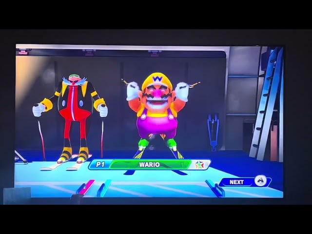 Mario and Sonic At The Sochi 2014 Olympic Winter Games Wario’s Entrance.