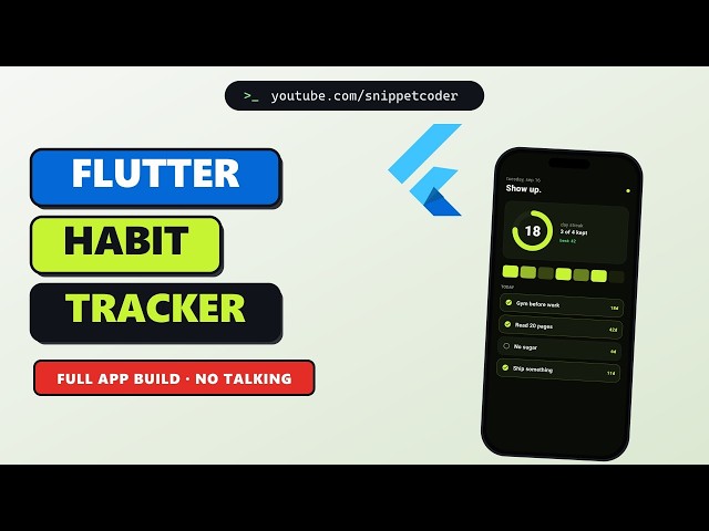 Habit Tracker UI in Flutter — full build