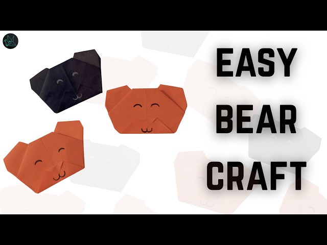 Easy BEAR animal craft with a origami sheet |GMRVS ARTS AND CRAFTS| #bearcraft