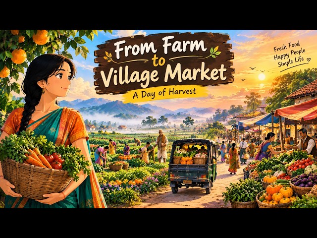 🌾🥕 A beautiful winter morning, fresh vegetables and the simple joys of village life! 🍊
