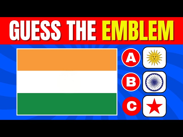 Guess the Country Emblem on the Flag 🌍 | Fun Flag Quiz for Kids