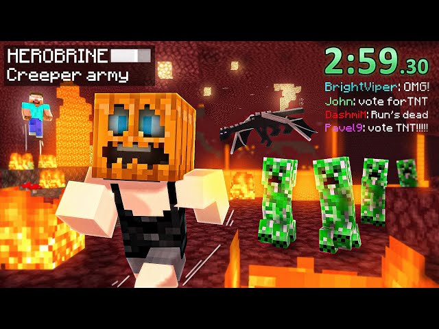 Minecraft Chaos Mod Speedrun - Viewers Pick A Random Effect Every 30 Seconds (Complete)