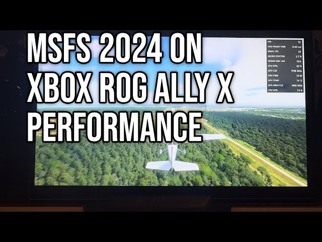 MSFS 2024 on a Handheld ROG XBOX ALLY X performance overlay #xboxally  #msfs2024  #handheld
