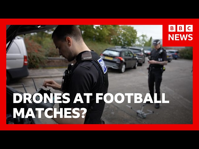 Can drones prevent disorder at Premier League football matches? | BBC News
