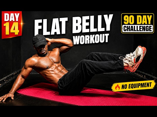 DAY 14 | 12-Min  Core & Slim Waist Workout At Home | No Equipment | 90-Day Challenge