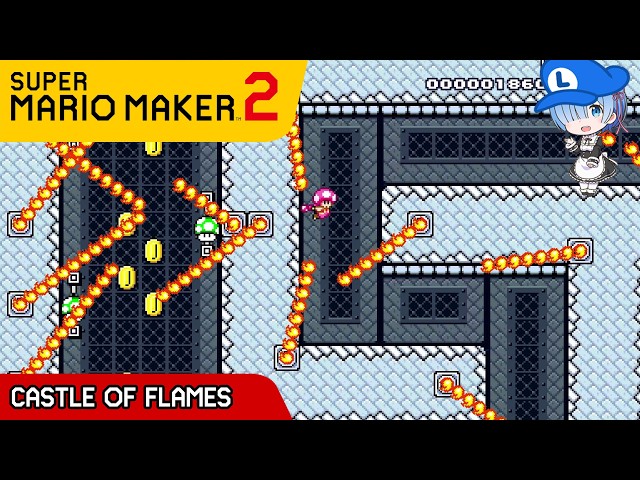 I Survived the Castle of Flames in Super Mario Maker 2 🔥