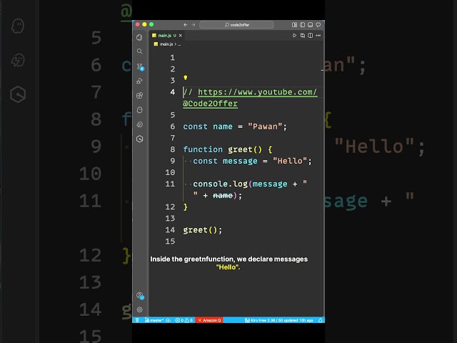 JavaScript's Hidden Memory 🧠 | Lexical Environment Explained in 30 Seconds! #coding  #javascript